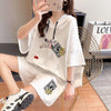 夏に嬉しい機能付き  カジュアル 半袖Ｔシャツⅹパンツセット全2色<U-11282>
