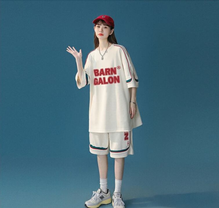 大好評 ファッション カジュアル ルーズ半袖Ｔシャツⅹパンツセット<U-6539>