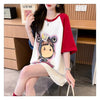 超人気 切り替え スウィート プリント レース 全2色 半袖Tシャツ ＜U-8716＞