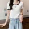 スリム 切り替え スタイリッシュ Tシャツ カットソー＜U-3449＞