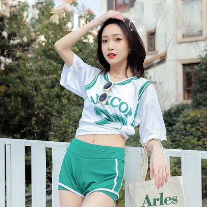 ファッション シャツ＋ジャケット＋ショートパンツ 美人度アップ 3点セット 水着＜U-3433＞
