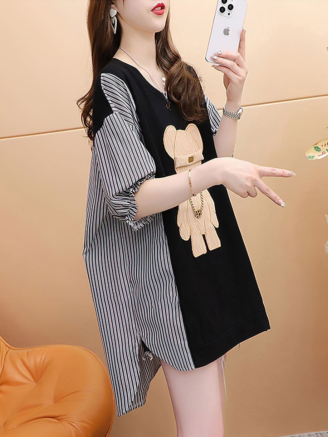 美人度アップ  ファッションルーズ 厚手フード付きパーカー全2色<U-4727>