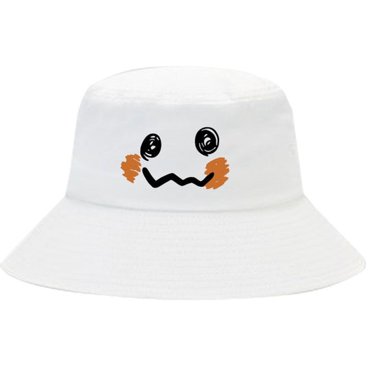 可愛い 顔プリント バケットハット U-13140