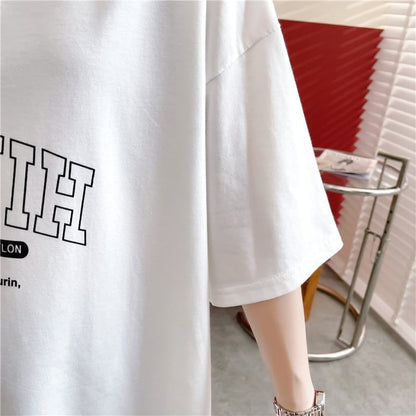 カジュアル 切り替え 着心地抜群 プリント Tシャツ カットソー＜U-3622＞