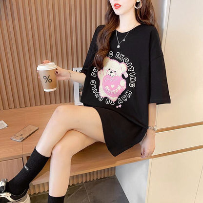 美人度アップ 好感度UP 海外トレンド カジュアル 全3色 半袖 Tシャツ ＜U-11641＞