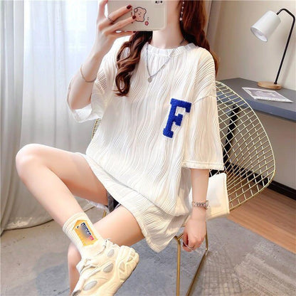 好感度満載 ラウンドネック 美感いっぱい Tシャツ カットソー＜U-3061＞