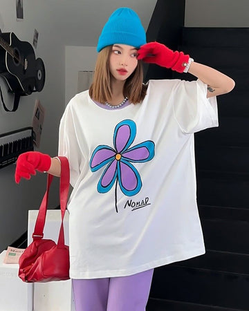 【新商品】大注目ビッグロゴ  ゆったりトップス 半袖Tシャツ全3色＜U-4917＞