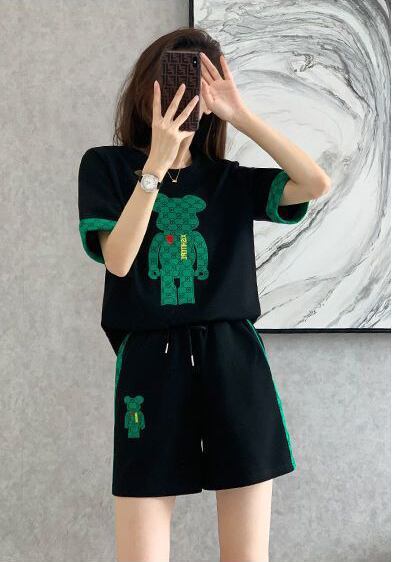 大好評 カジュアル 話題沸騰中 切り替え 全3色 半袖 Tシャツ ショートパンツ セットアップ ＜U-9007＞