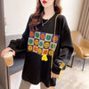 スタイリッシュ 切り替え 一目惚れ プリント Tシャツ カットソー＜U-3648＞
