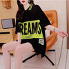 ゆったり感アップ 切り替え カジュアル プリント Tシャツ カットソー＜U-3506＞