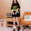 ゆったり感アップ 切り替え カジュアル プリント Tシャツ カットソー＜U-3506＞