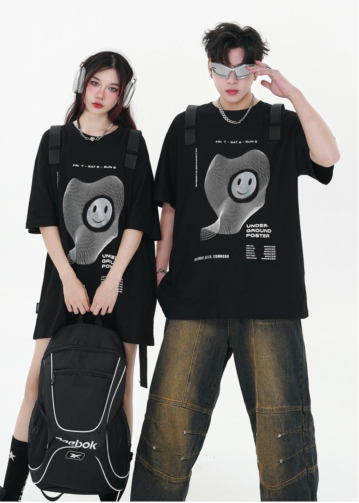 話題沸騰中 特別デザイン スタイルアップ効果抜群 ゆったり 男女兼用 半袖Tシャツ＜U-9060＞