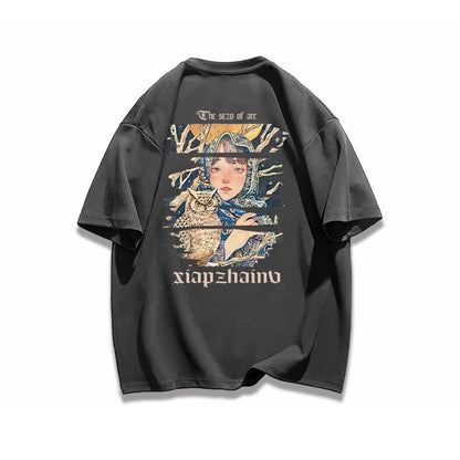 ポップなプリントが夏に映えるプリントTシャツ 半袖 全8色 Tシャツ <U-9252>