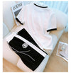 超人気 カジュアル 知的 シンプル Tシャツ＋パンツ ＜U-8460＞