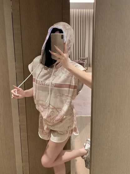 絶対流行 ファッション 早い者勝ち カジュアル 2色選択可 半袖Ｔシャツⅹパンツセット<U-8896>
