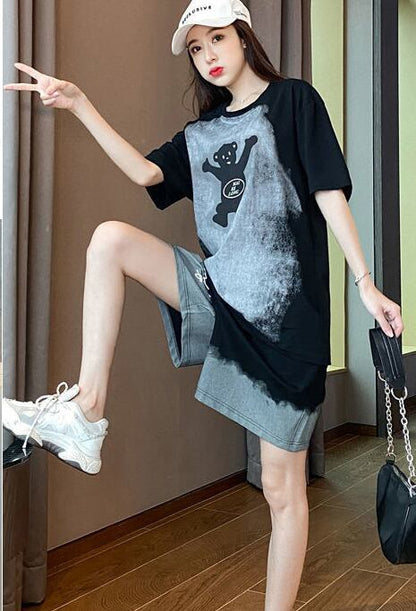 数量限定 ファッション 個性派 半袖Ｔシャツⅹパンツセット全4色<U-8783>