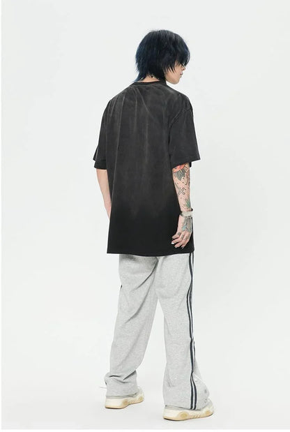 見逃し厳禁 ファッション ストリート系 ヴィンテージ加工 アルファベット プリントTシャツ ＜U-2921＞