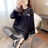 スタイリッシュ 切り替え 一目惚れ プリント Tシャツ カットソー＜U-3675＞