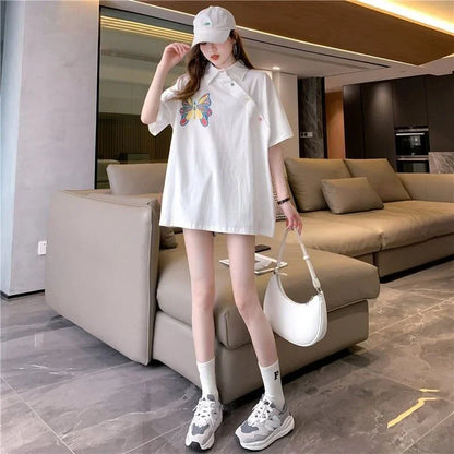 個性的なデザイン プリント 一目惚れ Tシャツ カットソー＜U-3044＞