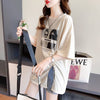 合わせやすい 切り替え チャーミング プリント Tシャツ カットソー＜U-3651＞
