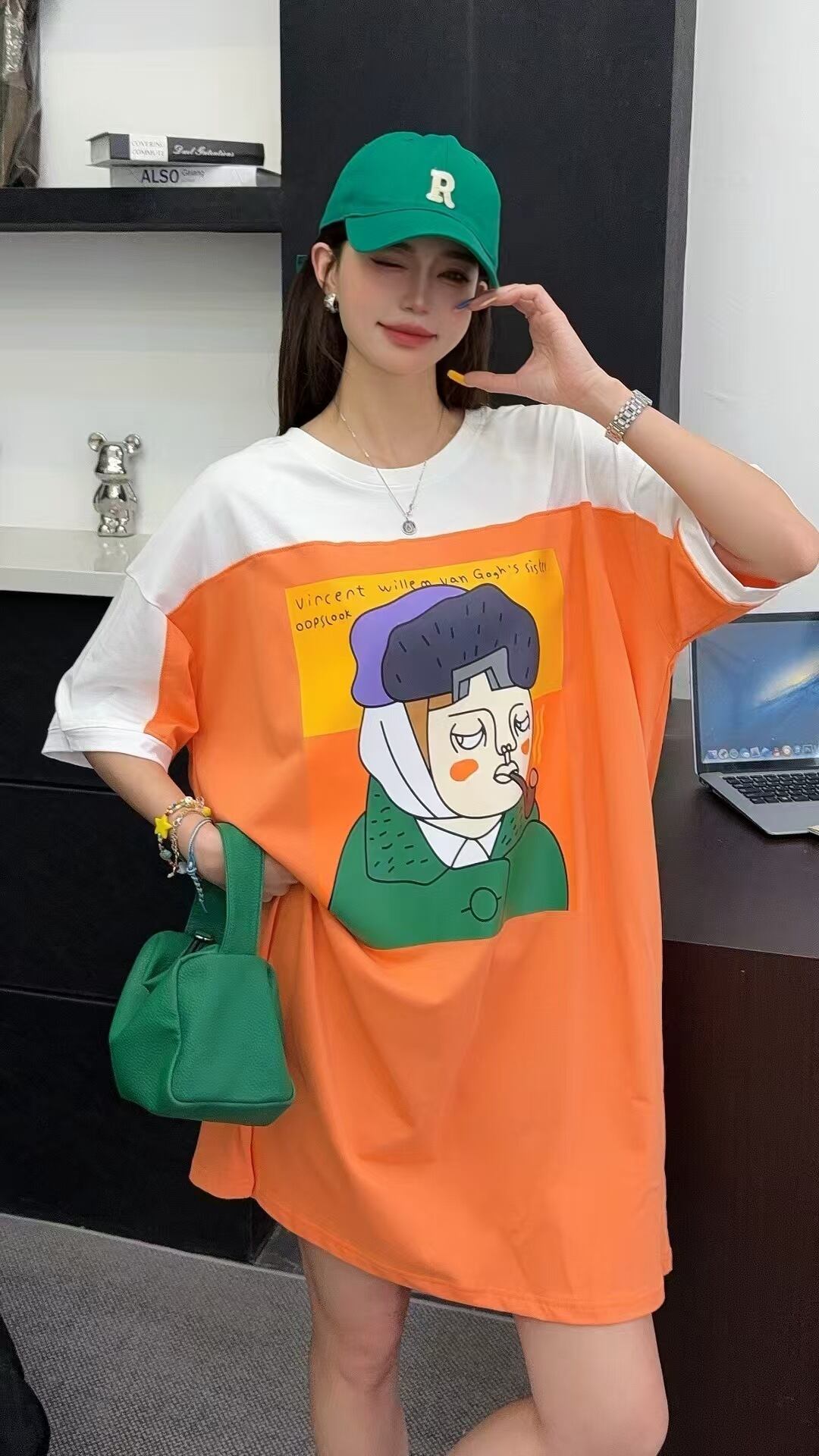 おすすめ 好感度UP 海外トレンド カジュアル 全3色 半袖 Tシャツ ワンピース ＜U-11556＞