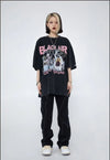 見逃し厳禁 ファッション ストリート系 ヴィンテージ加工 プリントTシャツ ＜U-2893＞