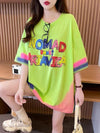 【半額！期間限定！！】着回し力抜群 個性派 ファッション プリント 3色選択 半袖Tシャツ＜U-8589＞