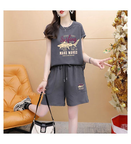 今季マストバイ ファッション カジュアル 半袖Ｔシャツⅹパンツセット全3色 <U-8265>