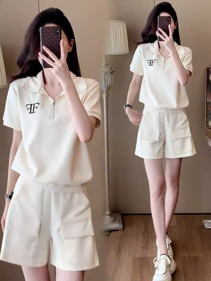 真夏も快適 半袖 カジュアル Tシャツ ショートパンツ セットアップ ＜U-11140＞