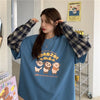 オシャレ度満点 ラウンドネック 個性的なデザイン カートゥーンプリント Tシャツ＜U-2257＞