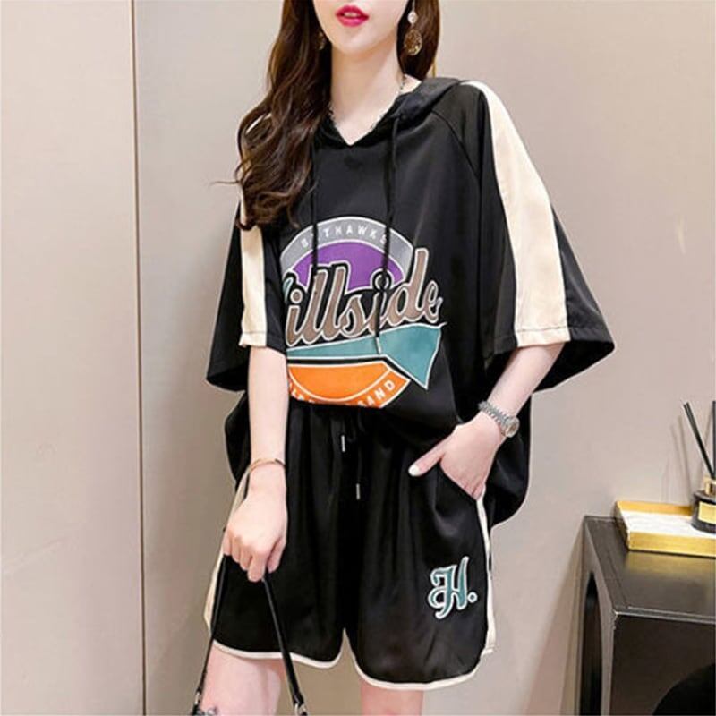 高級感溢れる Tシャツ＋ショートパンツ 好感度満載 セットアップ＜U-3473＞