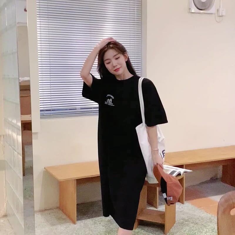 美人度アップ プリント チャーミング Tシャツ カットソー ワンピース＜U-3602＞