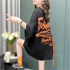 デザイン感 切り替え チャーミング プリント Tシャツ カットソー＜U-3578＞