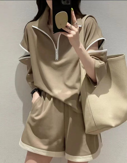 主役級 ファッション 今季マストバイ 個性派 半袖Ｔシャツⅹパンツセット<U-6533>