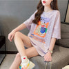好感度満載 切り替え 美感いっぱい プリント Tシャツ カットソー＜U-3548＞