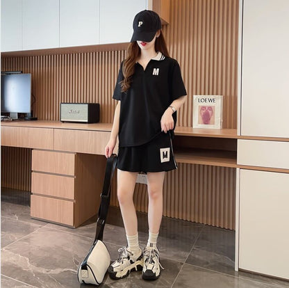 売り切れ必至  ルーズ 半袖Ｔシャツⅹパンツセット全2色<U-8190>