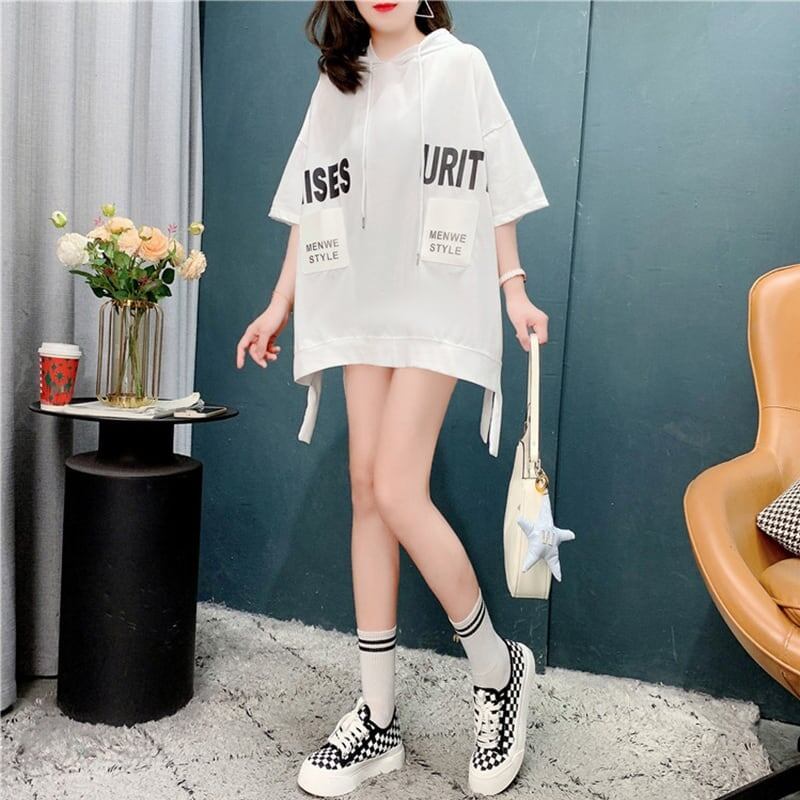 ゆったり感アップ 切り替え 美感いっぱい プリント Tシャツ カットソー＜U-3594＞
