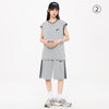 売り切れ必至 ファッション 超人気 男女兼用 ノースリーブＴシャツⅹパンツセット全5色<U-8754>