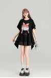 着回し力抜群 ゆったり ファッション感満々 ロング丈 2色半袖Tシャツ＜U-11068＞