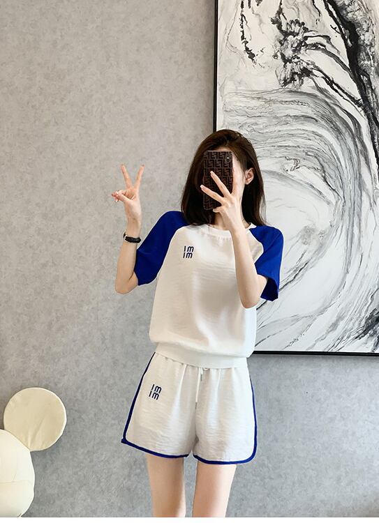 好感度UP カジュアル 絶対欲しい 全2色 半袖 Tシャツ ショートパンツ セットアップ ＜U-8938＞
