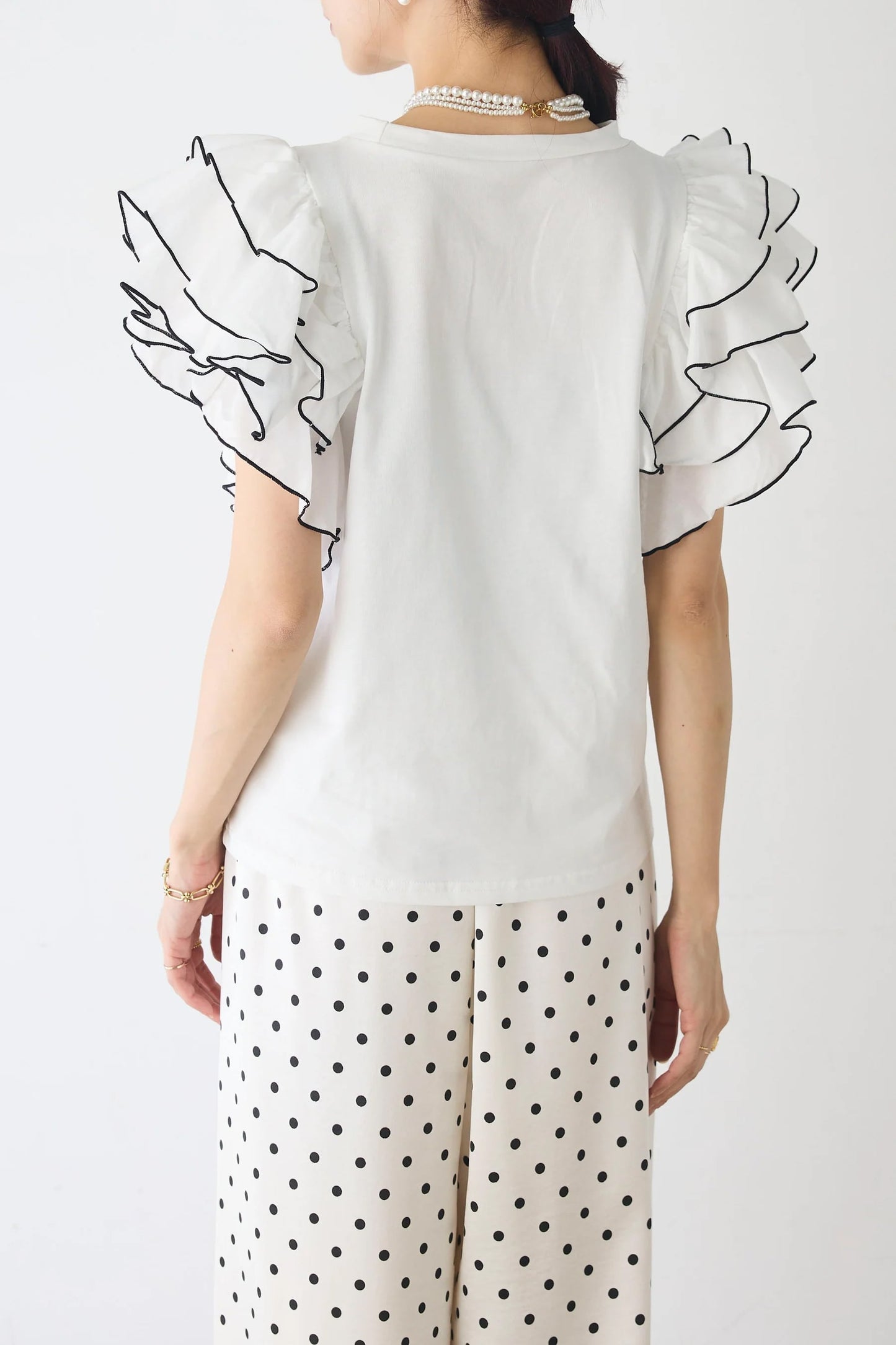 美人度アップ 早い者勝ち 大人可愛い カジュアル 共2色 Tシャツ<U-12149>