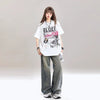 ファッション 早い者勝ち 絶対流行 カジュアル 2色選択 Tシャツ<U-11580>