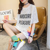 美人度アップ 透かし彫り レース ルーズ 半袖 Tシャツ ＜U-8671＞