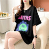 美人度アップ 切り替え ファッション プリント Tシャツ カットソー＜U-3412＞