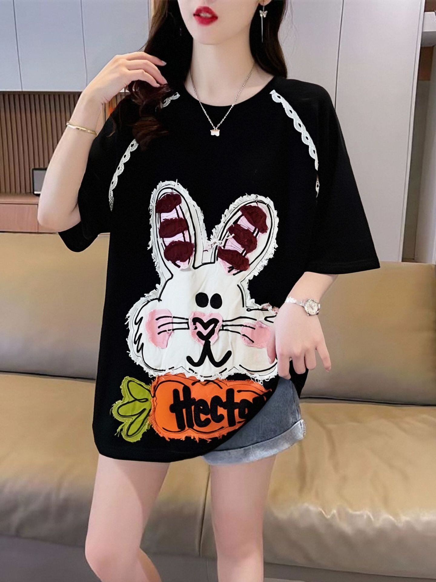 大活躍 好感度UP 海外トレンド カジュアル 全4色 半袖 Tシャツ ＜U-11096＞