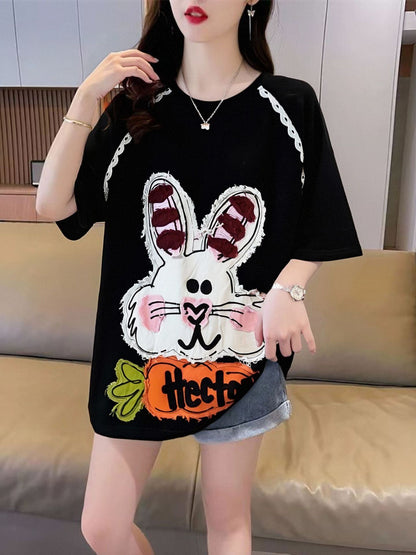大活躍 好感度UP 海外トレンド カジュアル 全4色 半袖 Tシャツ ＜U-11096＞