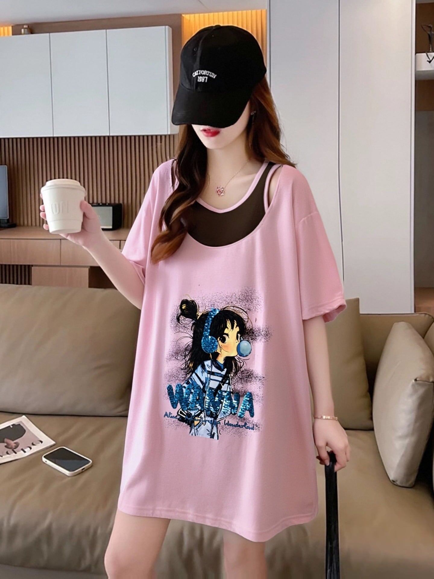 キュート 美人度アップ おすすめ 好感度UP カジュアル 全4色 半袖 Tシャツ ＜U-11157＞