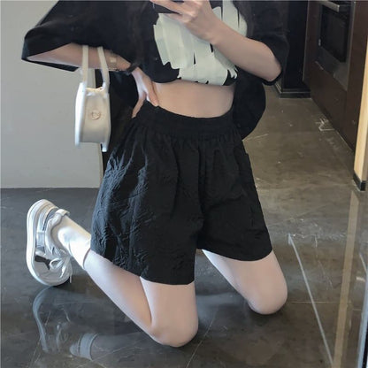 清涼感たっぷり ハイウエスト ファッション パンツ ボトムス＜U-3523＞