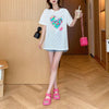 新商品 透かし彫り キュート ゆったり 半袖Tシャツ＜U-8422＞
