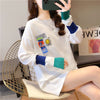 個性的なデザイン 切り替え 好感度満載 プリント Tシャツ カットソー＜U-3665＞